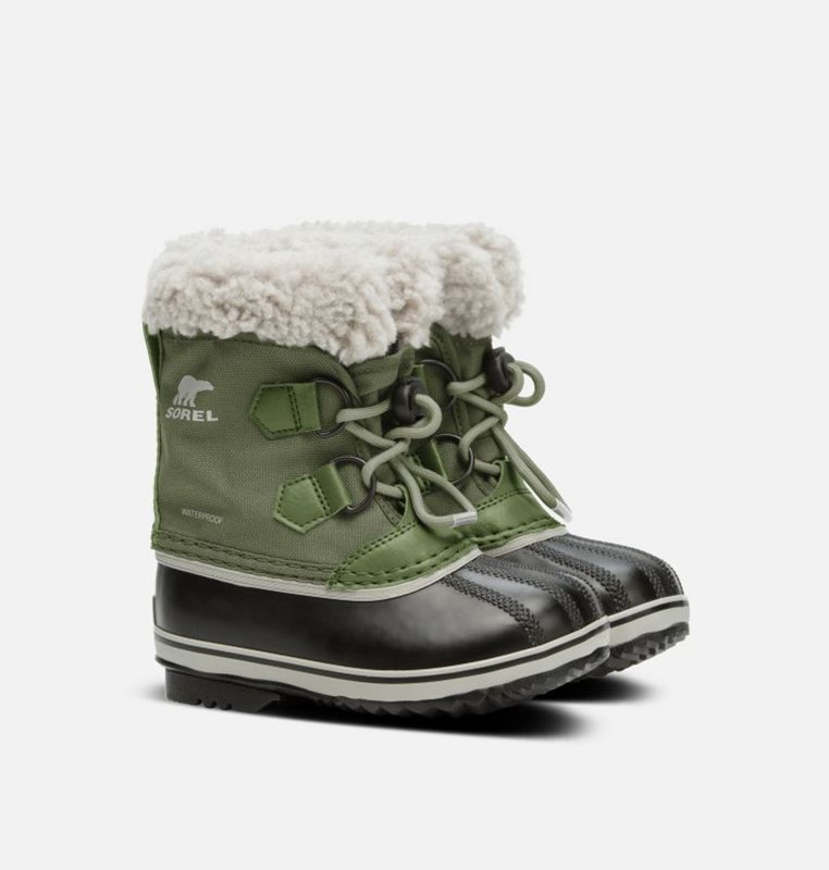 Botas Nieve Sorel Niños - Childrens Yoot Pac™ Nylon Verde/Negras - 54739-ZTBX